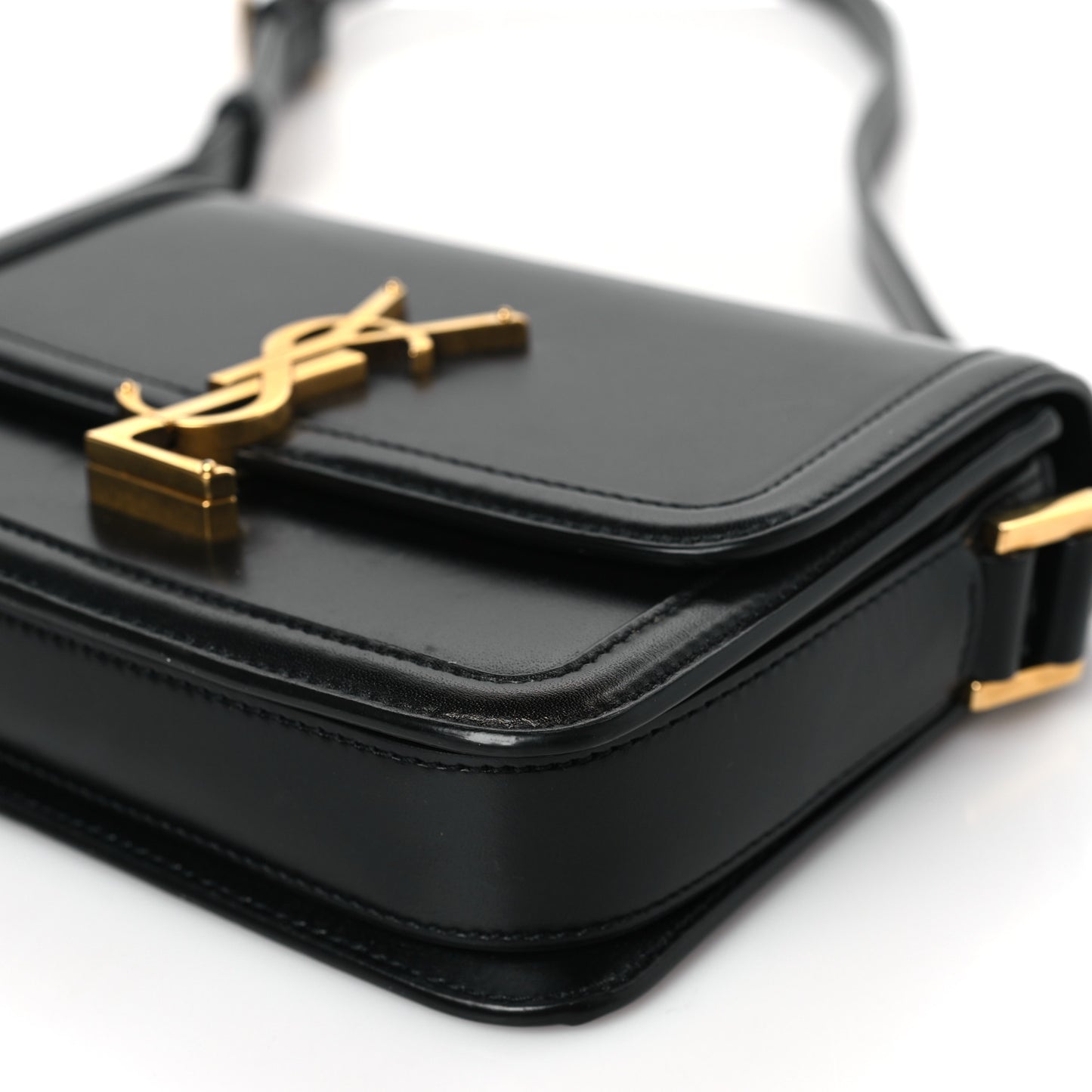 Smooth Calfskin Small Solferino Satchel Black