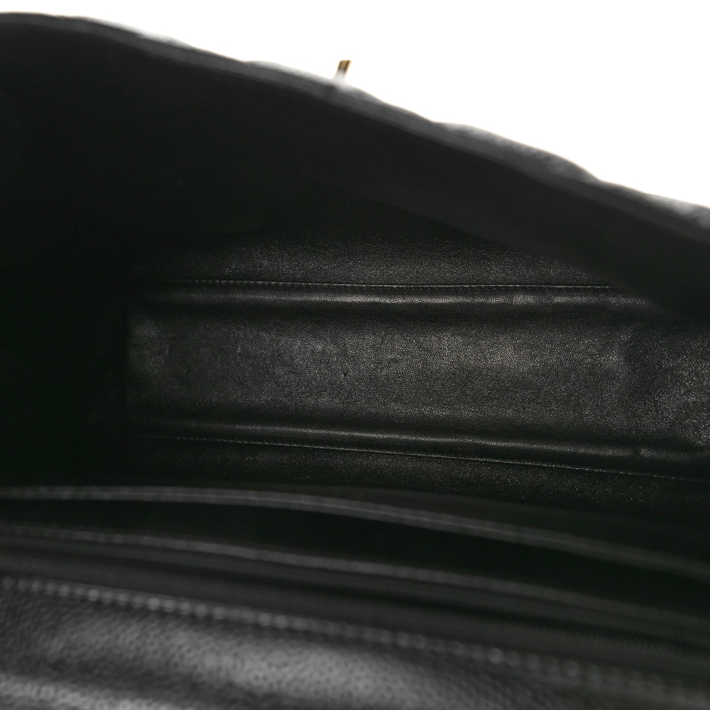 Caviar Quilted Jumbo Kelly Flap Black