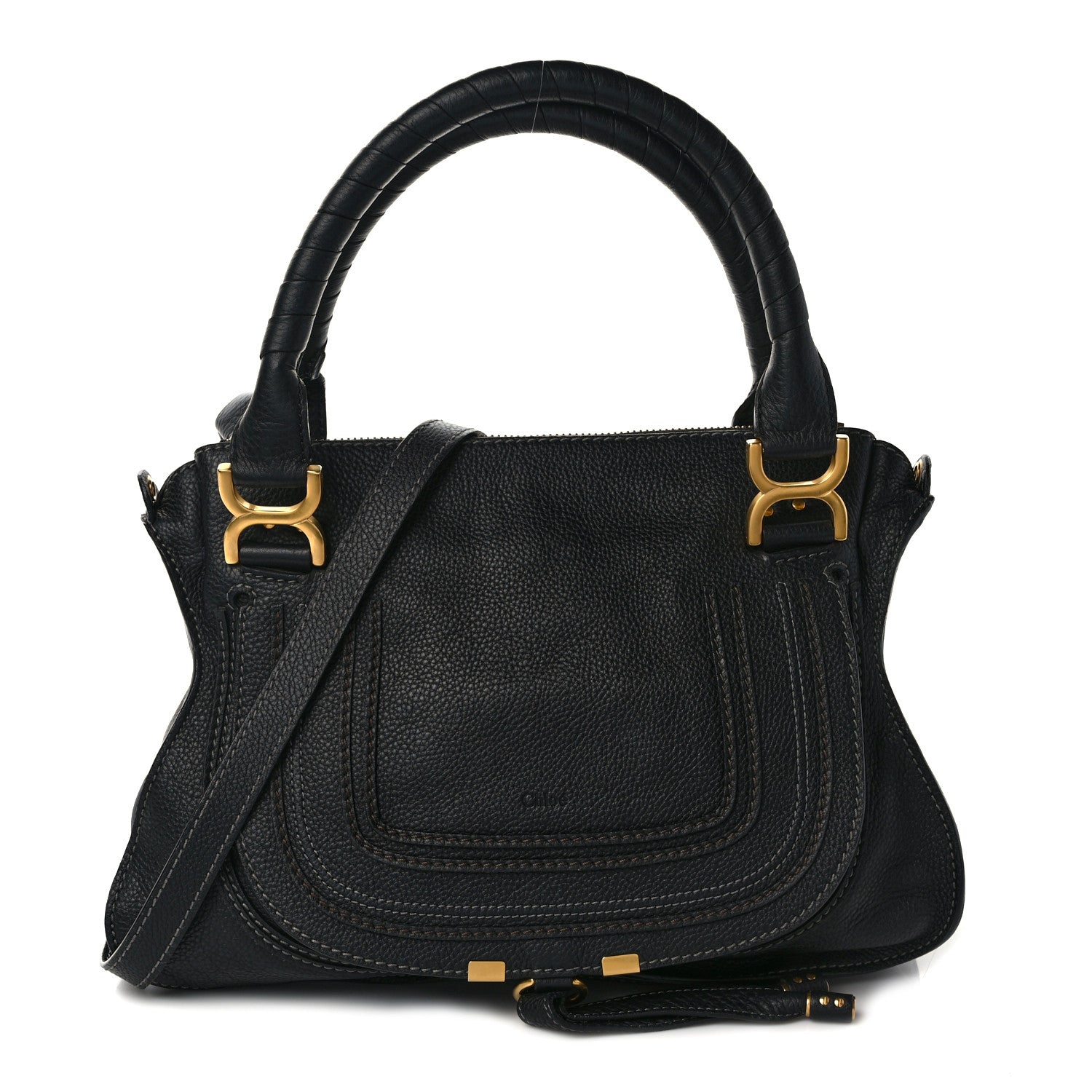 Chloe Calfskin Medium Marcie Satchel Black 1 of 8