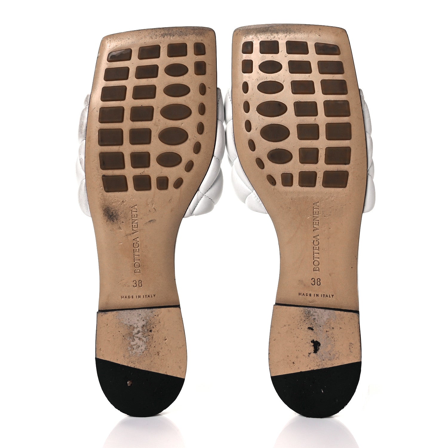Bottega Veneta Nappa Matelasse Padded Flat Sandals 38 Optic White 5 of 11