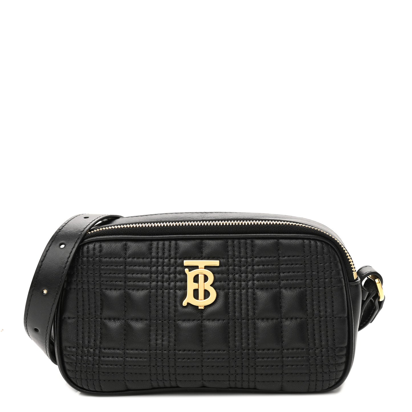 Lambskin Quilted Lola Convertible Camera Bag Black