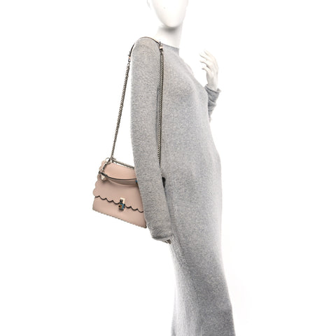 Vitello Liberty Scalloped Studded Kan I Shoulder Bag Plaster