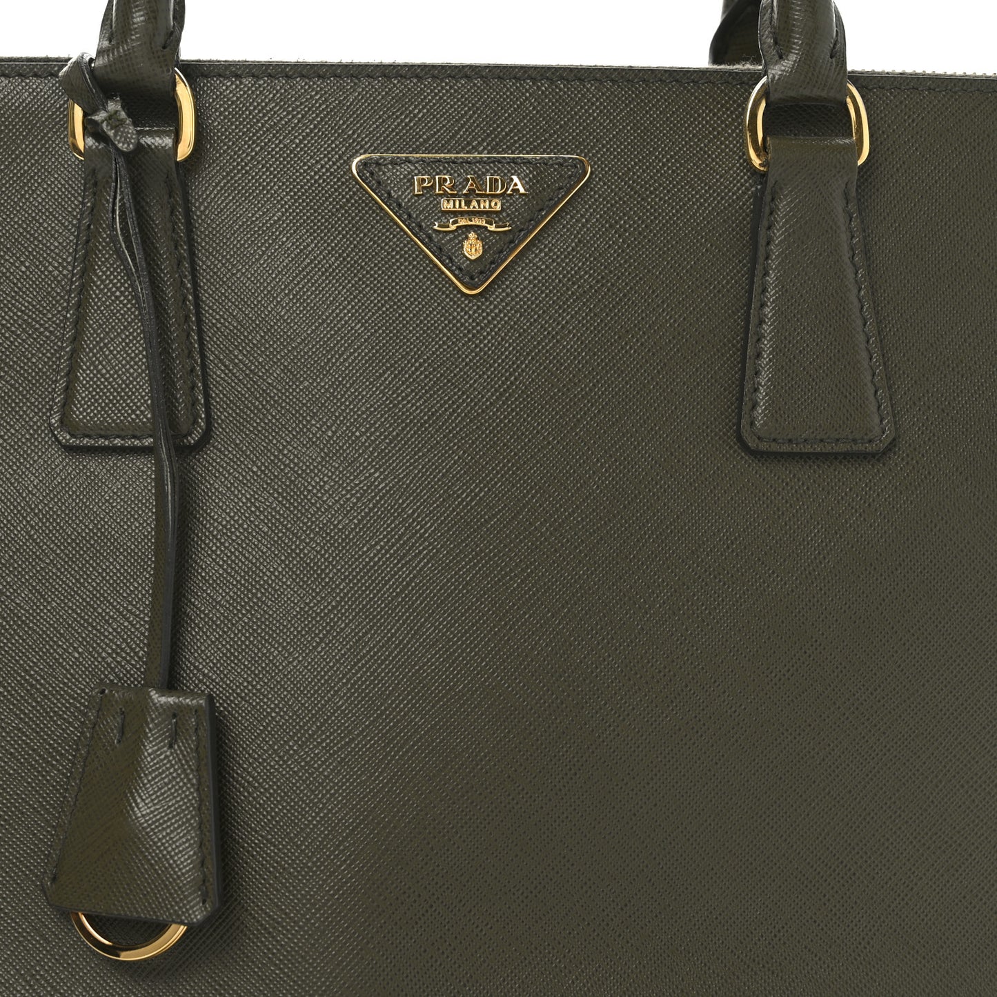 Saffiano Medium Galleria Double Zip Tote Militare