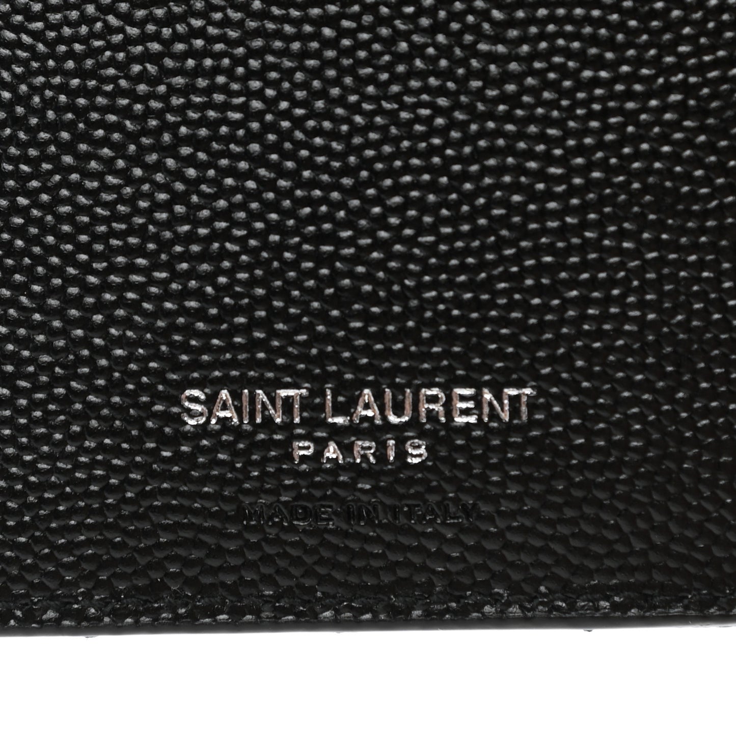 Grain De Poudre Matelasse Chevron Monogram Zipped Two-Part Wallet Black