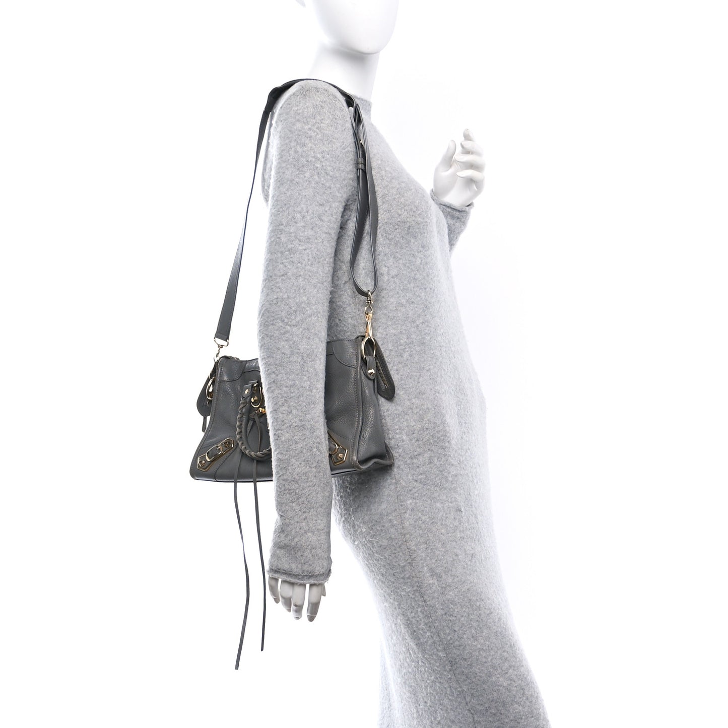 Chevre Gold Metallic Edge Hardware S City Gris Acier