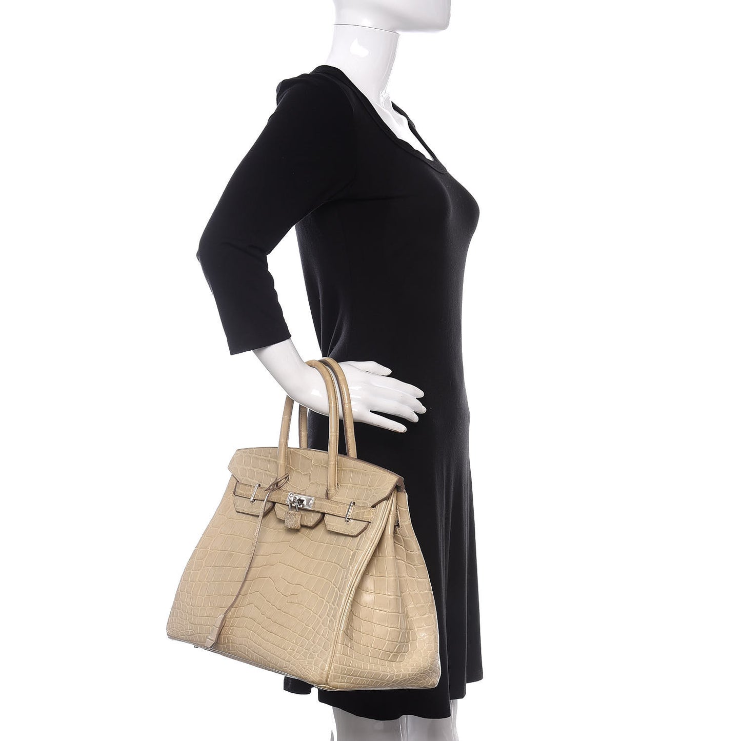 Matte Niloticus Crocodile Birkin 35 Beton
