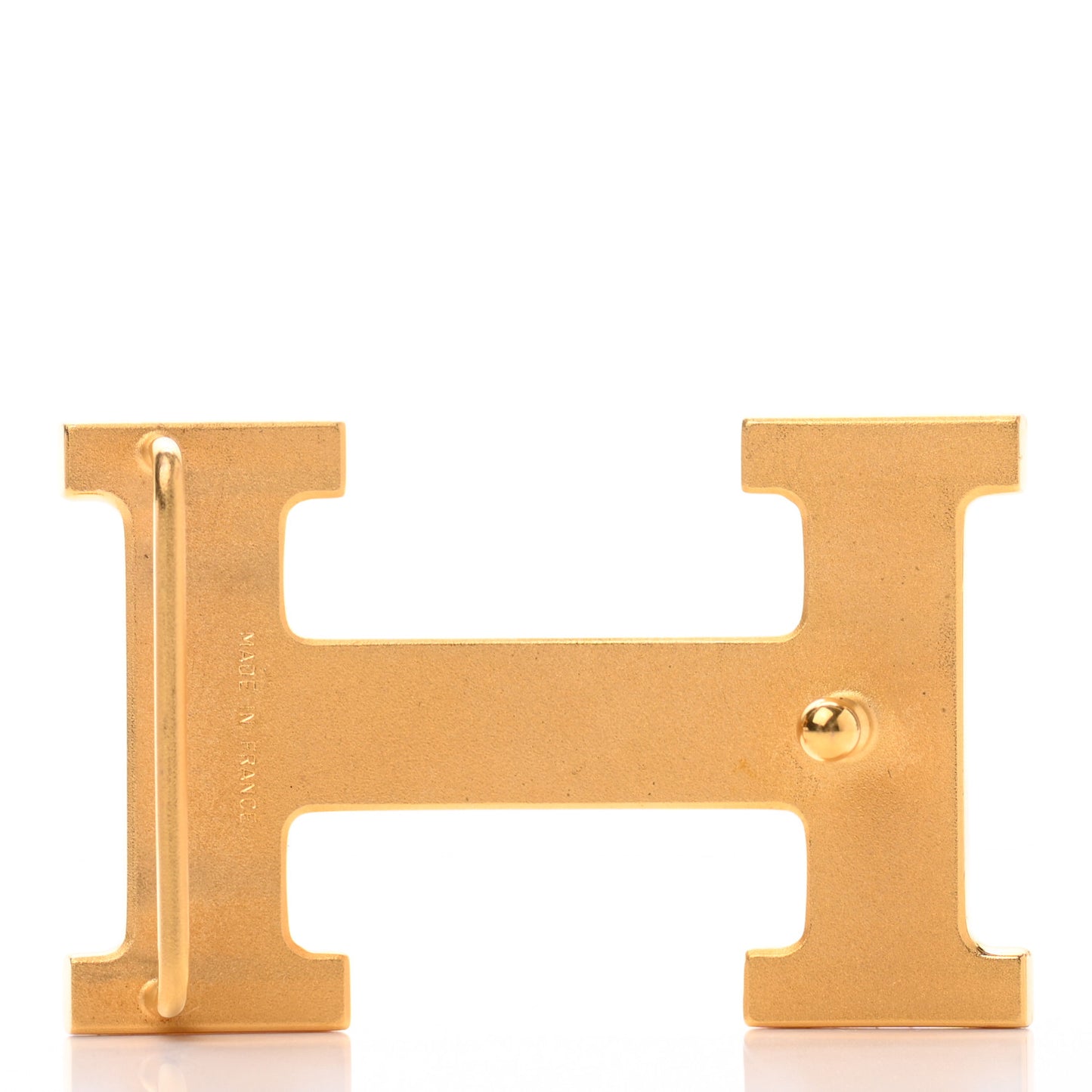 Guilloche 32mm H Belt Buckle Gold