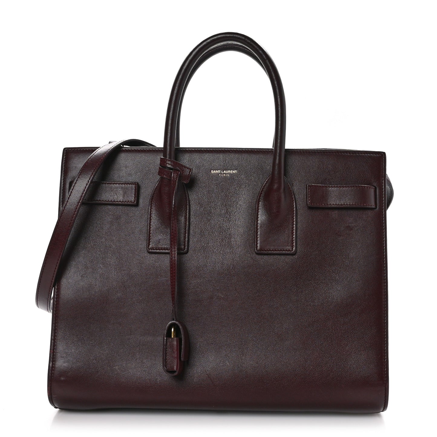 Grained Calfskin Small Classic Sac De Jour Bordeaux