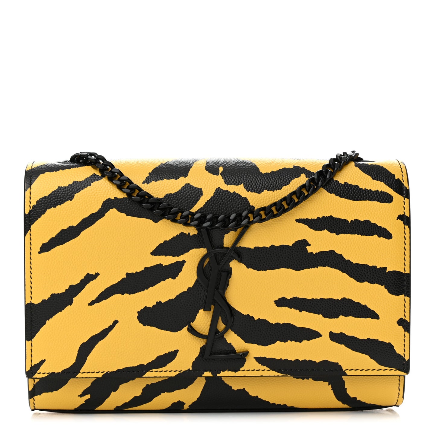 Grain De Poudre Zebra Print Small Classic Monogram Kate Satchel Yellow