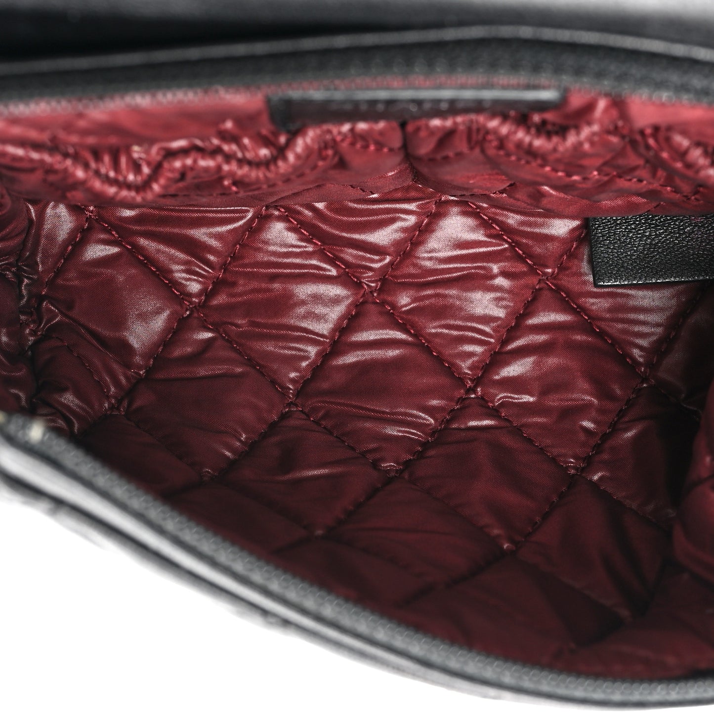 Lambskin Quilted Flap Cosmetic Case Black