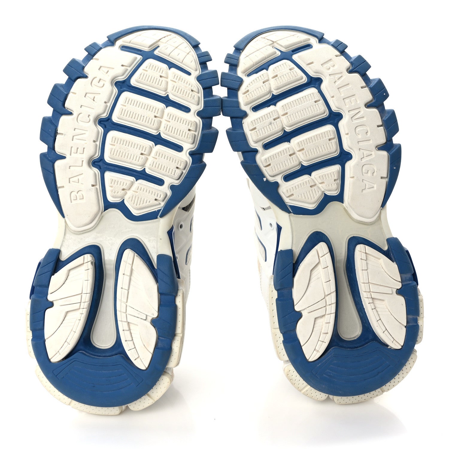 Balenciaga Mesh Nylon Mens Track Sneakers 39 White Blue 6 of 9