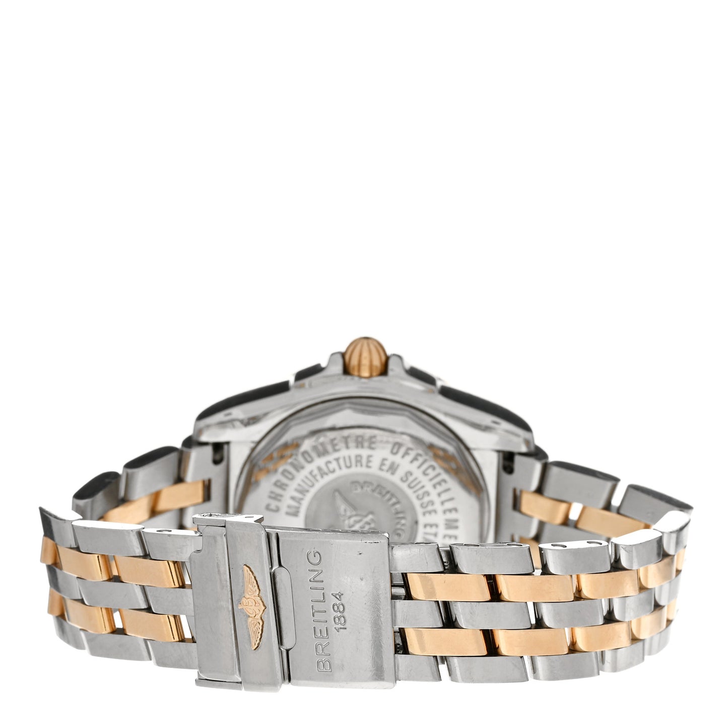 Stainless Steel 18K Rose Gold Diamond 32mm Galactic Quartz Watch Brown C71356LA/Q581