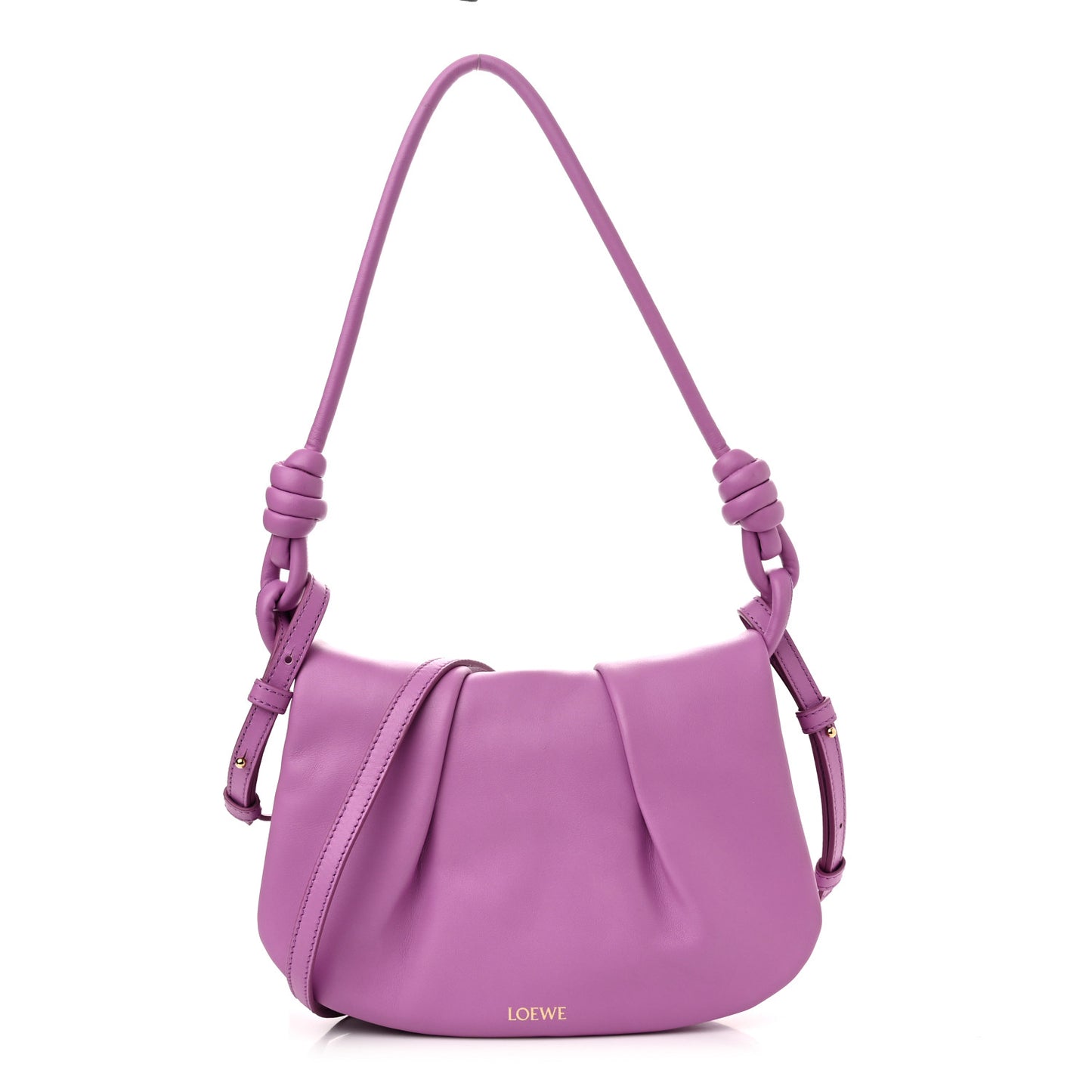 Shiny Nappa Calfskin Paseo Satchel Rockrose