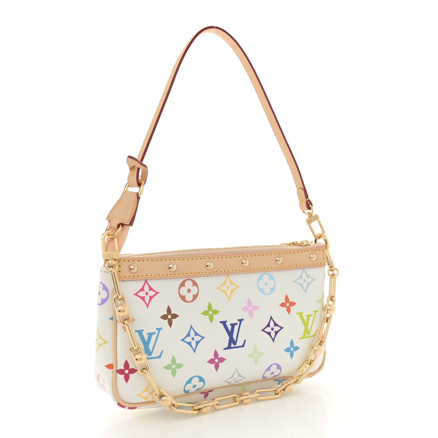 LV X TM Monogram Multicolor Pochette Accessories White