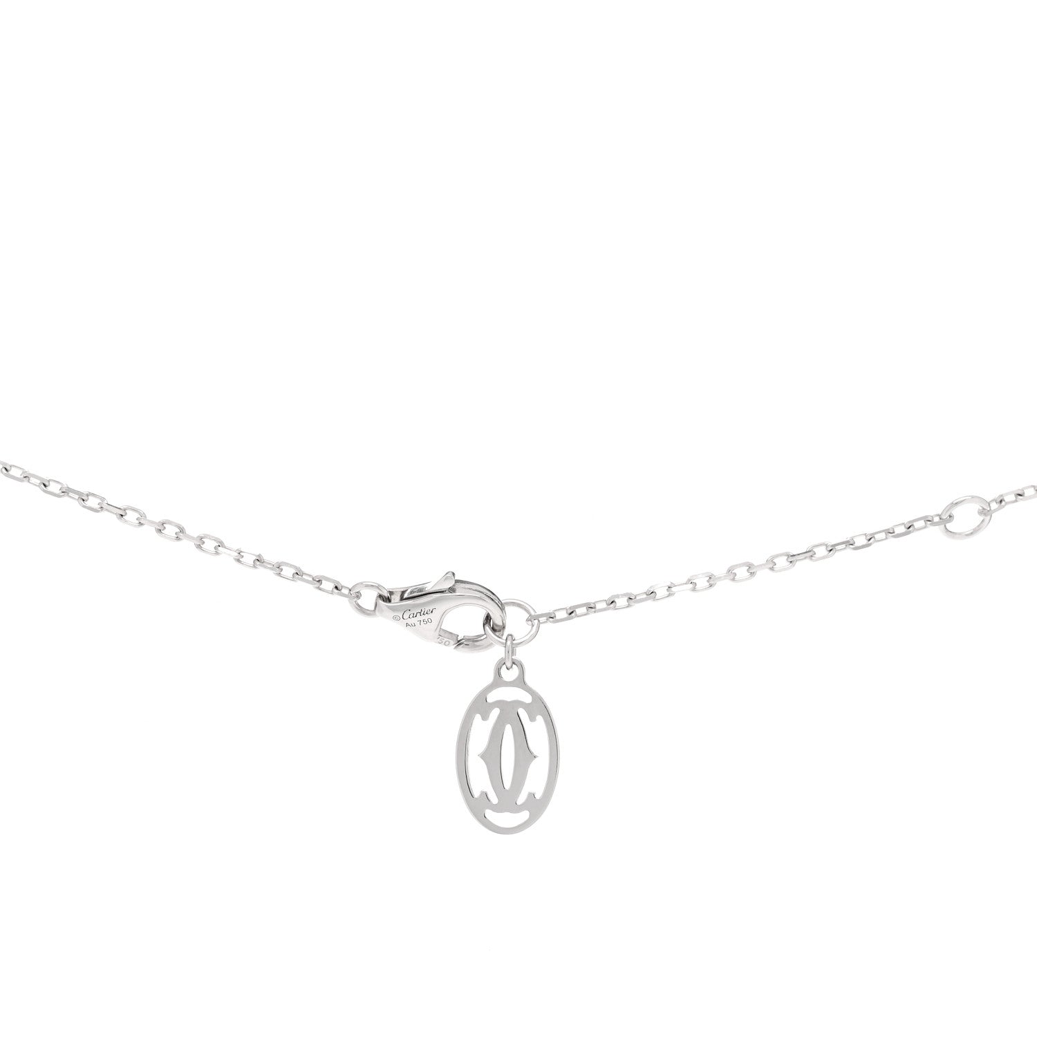 Cartier 18K White Gold Diamond SM D'Amour Pendant Necklace 4 of 6