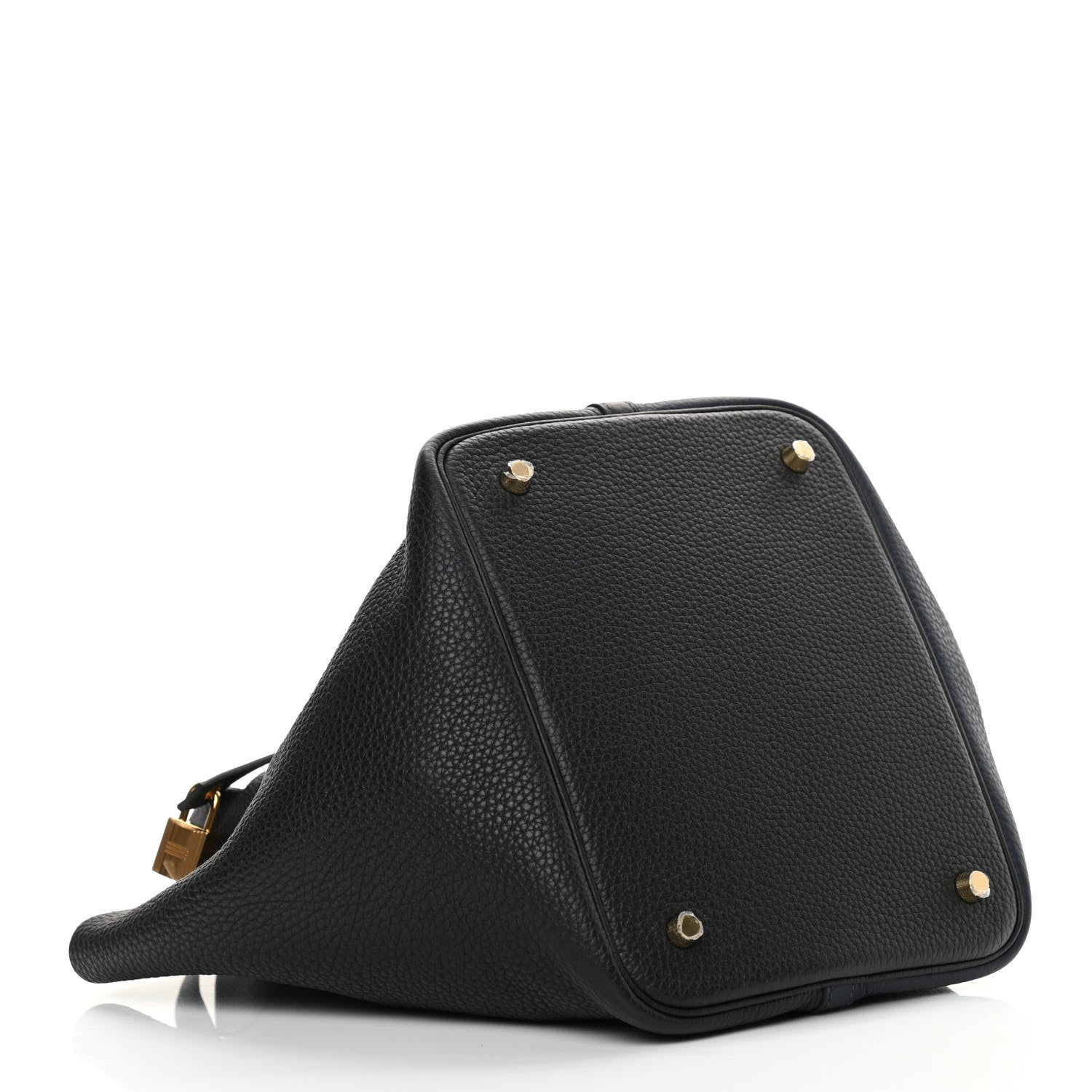 Hermes Taurillon Clemence Casaque Picotin Lock 22 MM Bleu Nuit Black Blue Frida 4 of 10