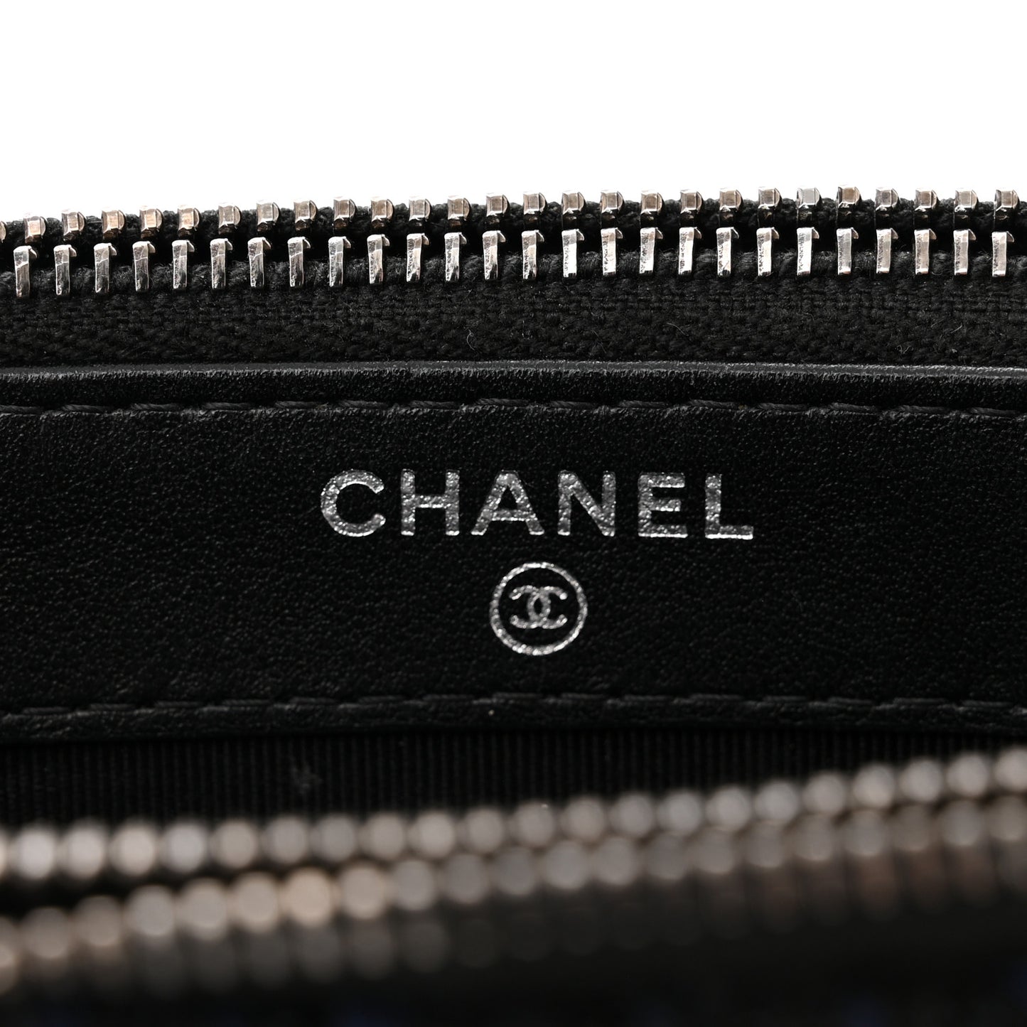 Tweed Aged Calfskin Quilted Small Gabrielle Clutch With Chain Black Blue