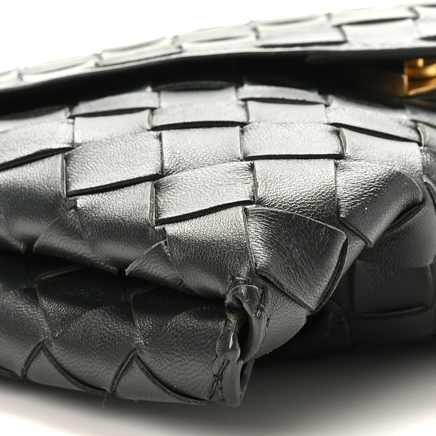 Nappa Intrecciato Envelope Pouch Black