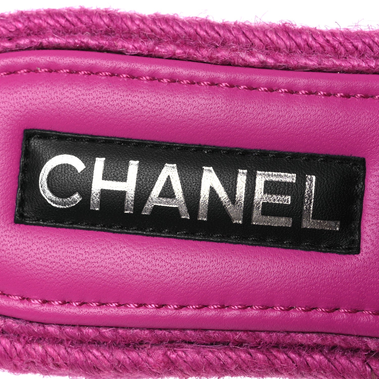 Chanel Lambskin Cord Braided Slide Sandals 37 Pink 9 of 10
