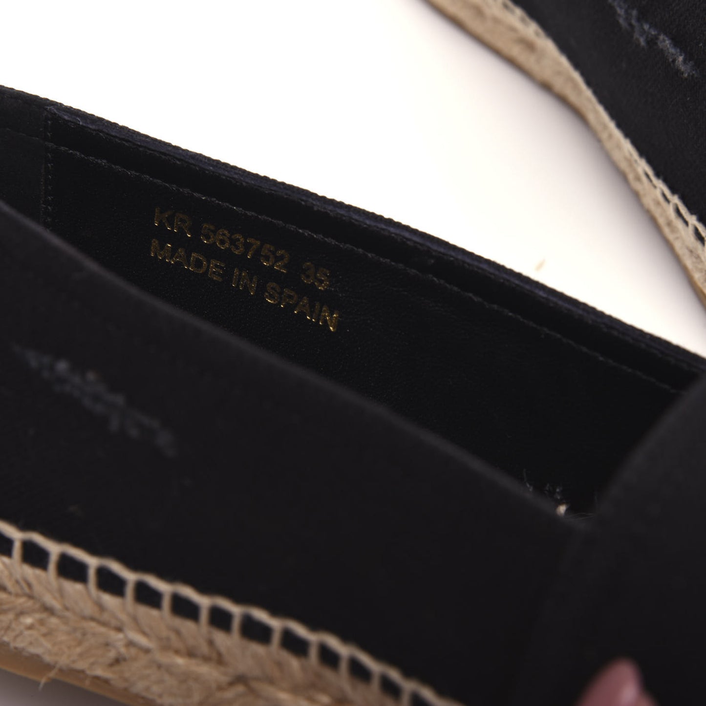 Canvas Elba Logo Embroidered Espadrilles 35 Black