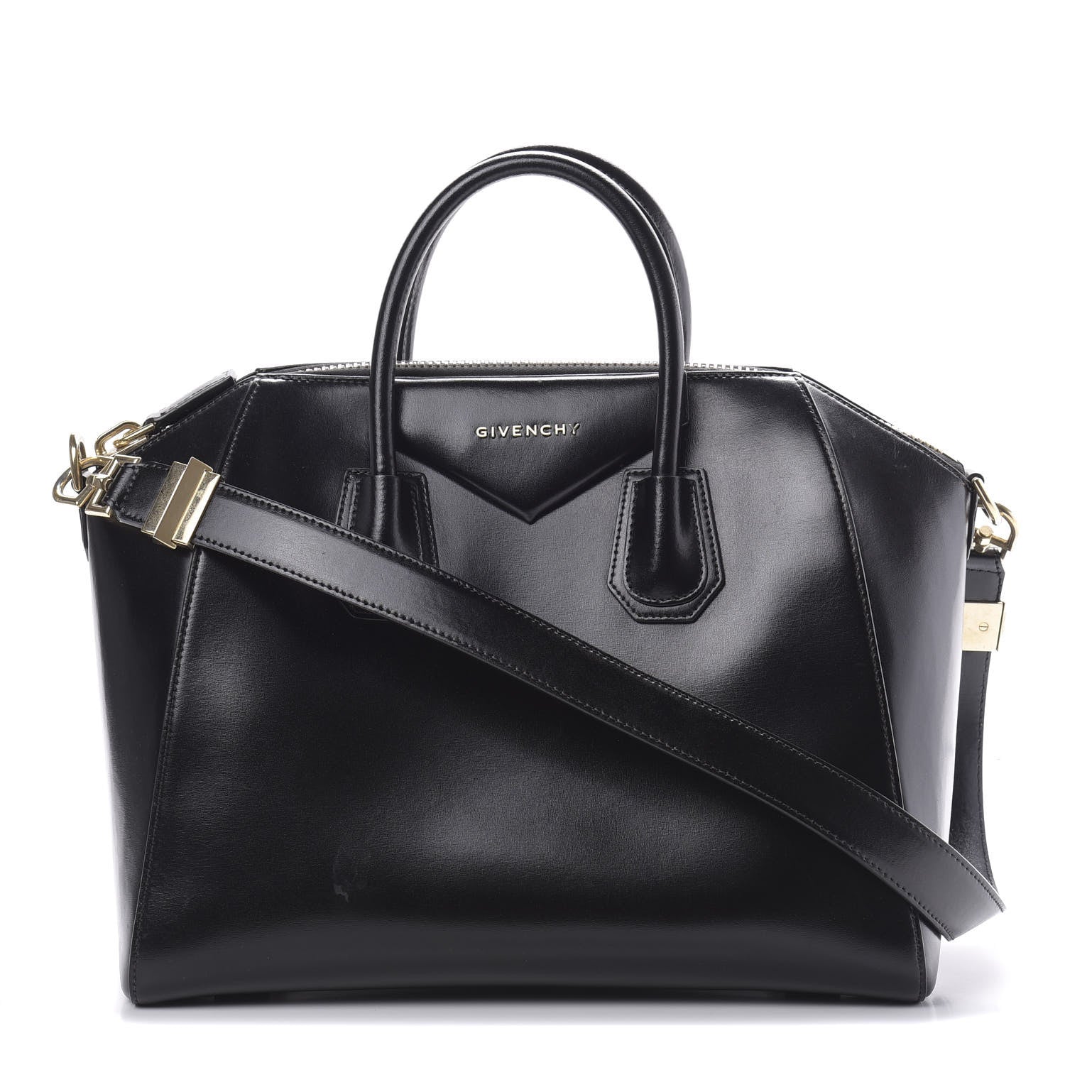 Givenchy Shiny Lord Calfskin Medium Antigona Black 1 of 13