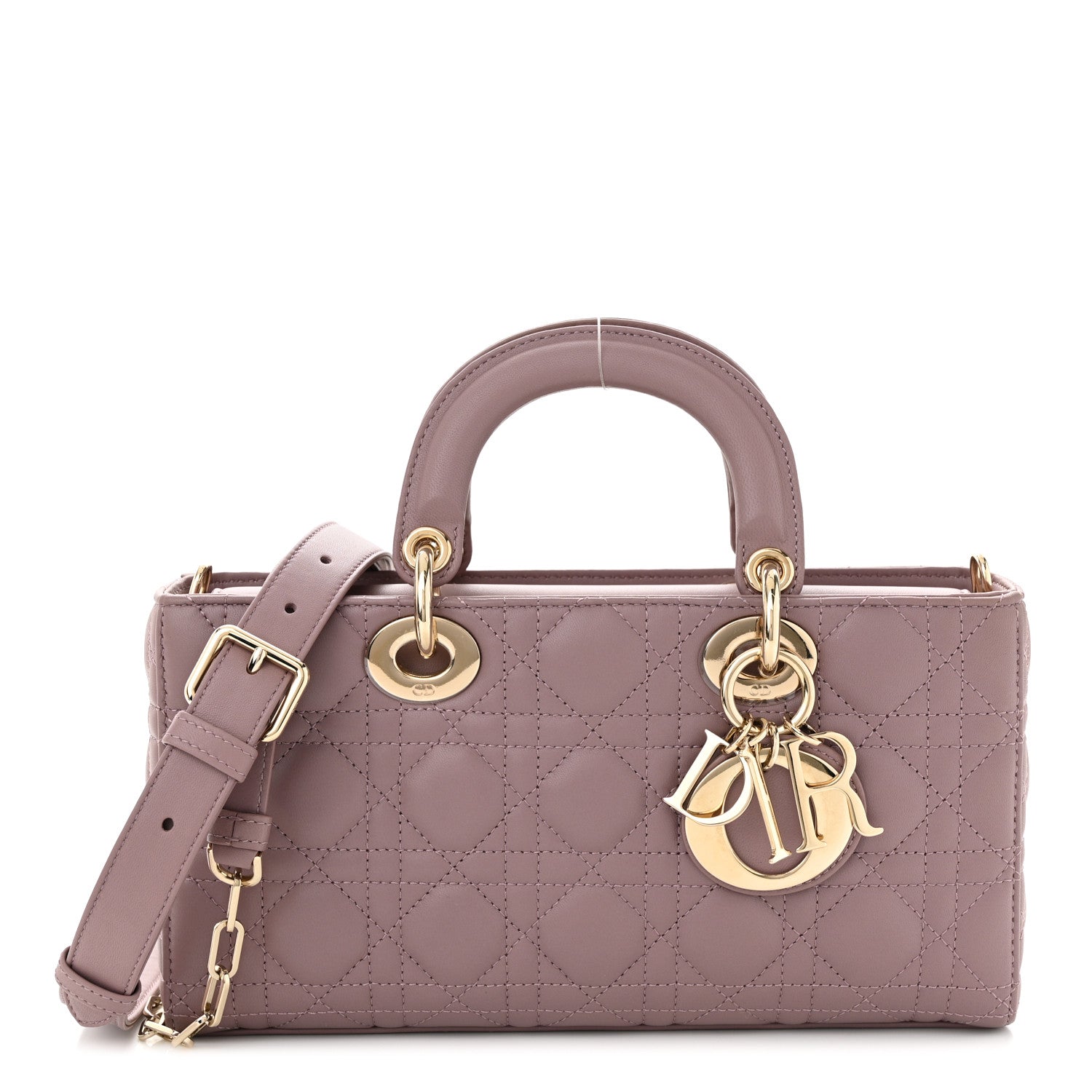 Christian Dior CHRISTIAN DIOR Lambskin Cannage Medium Lady D-Joy Peony Pink 1 of 10