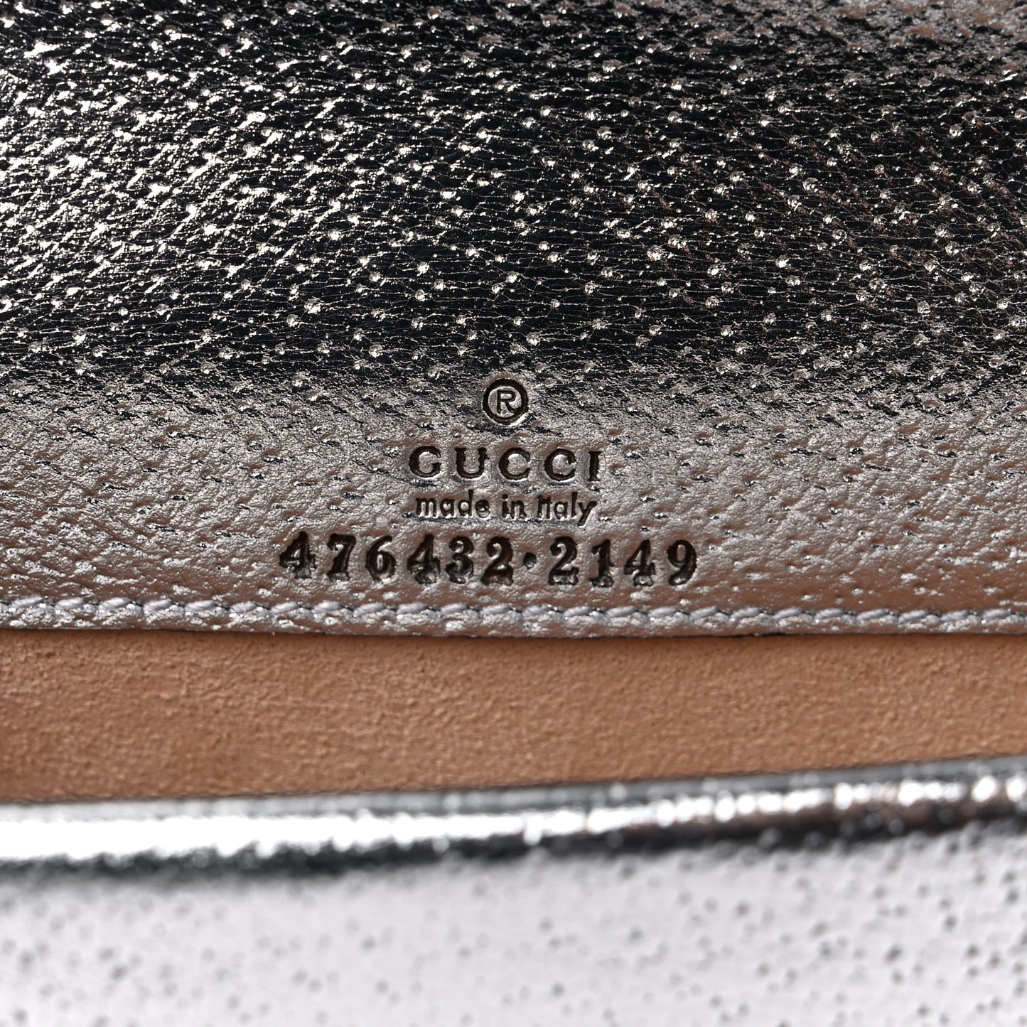 Metallic Calfskin Super Mini Dionysus Shoulder Bag Silver