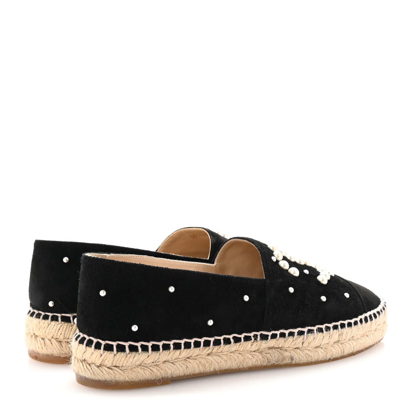 Suede Pearl CC Espadrilles 38 Black