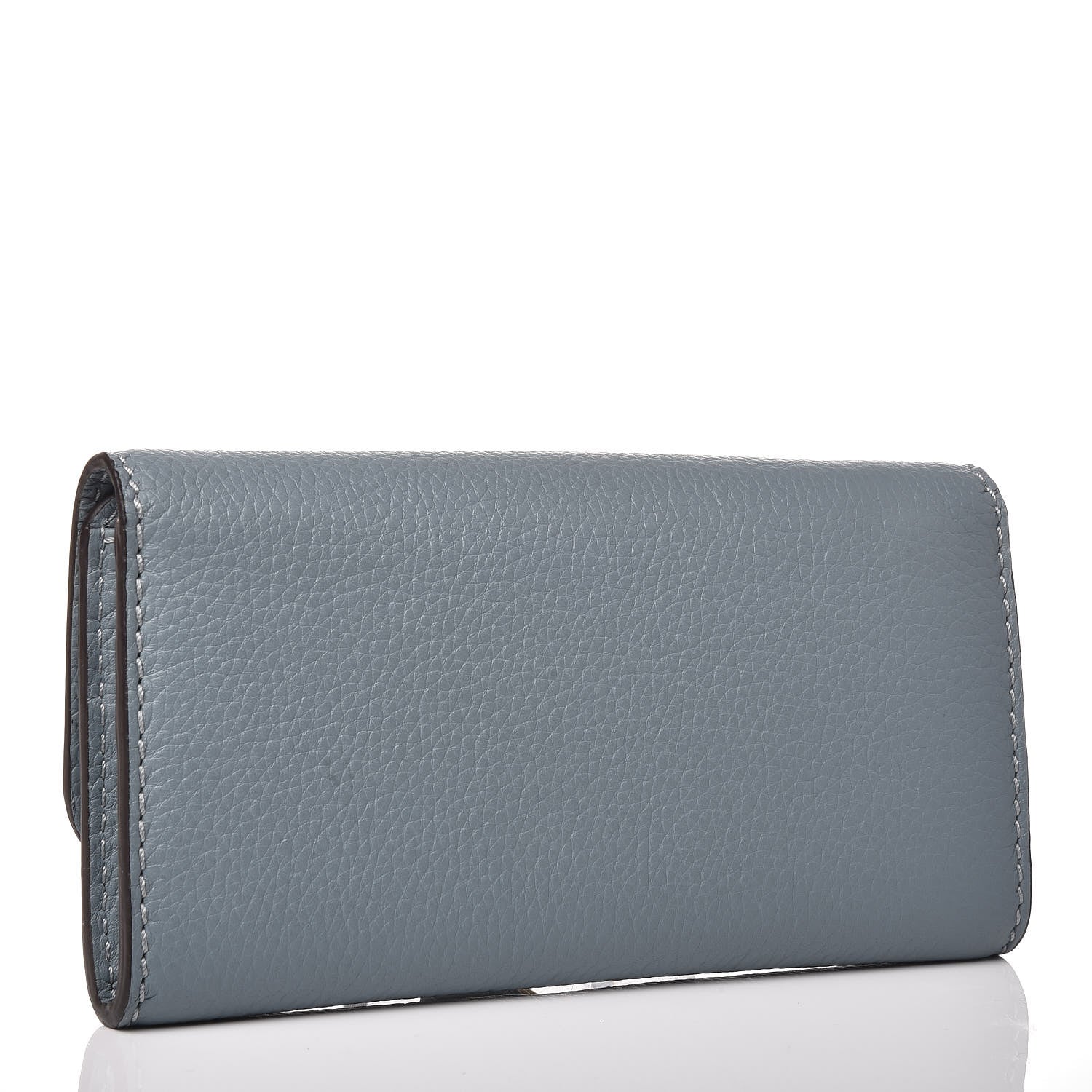 Chloe Calfskin Marcie Continental Flap Wallet Cloudy Blue 3 of 8
