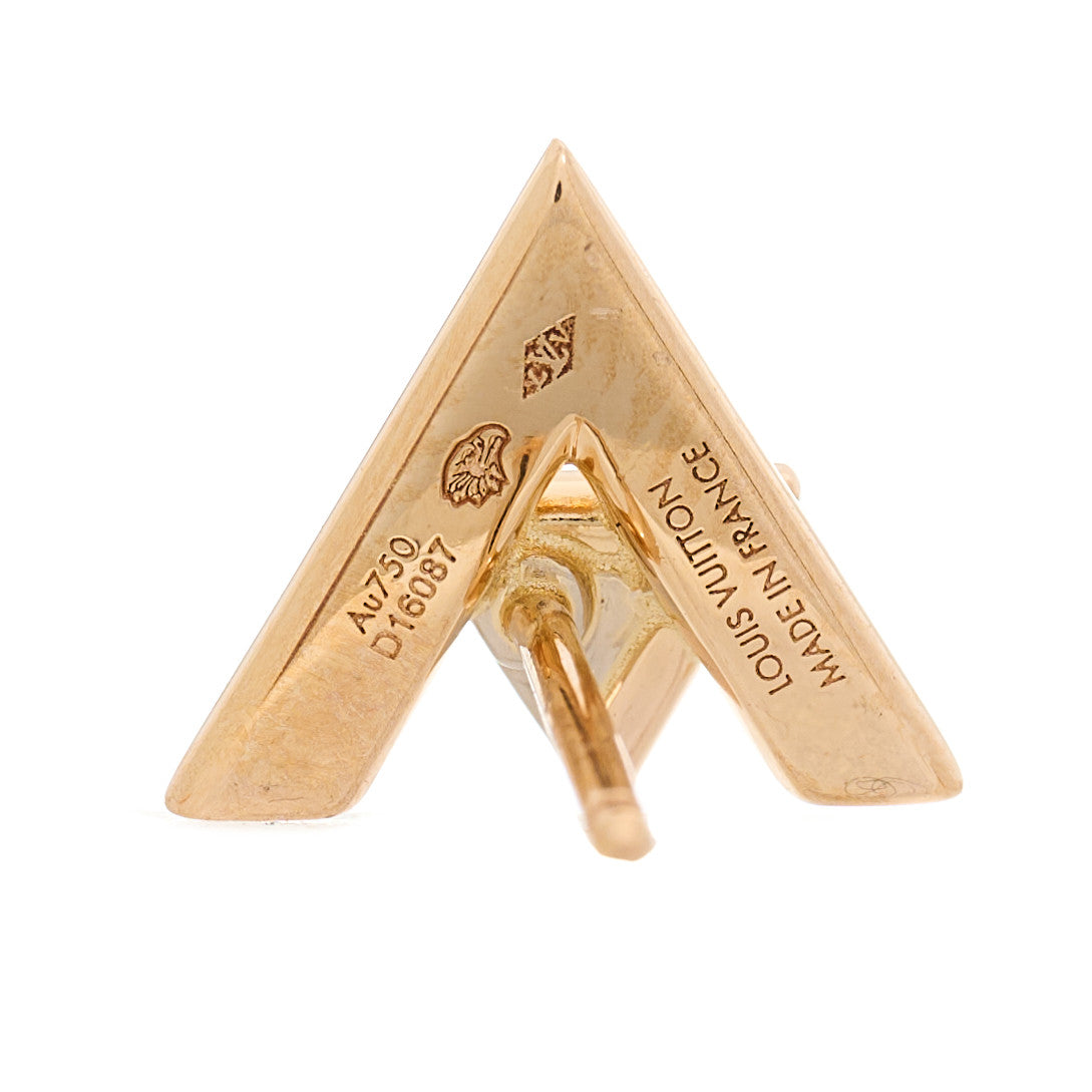 18K Pink Gold Diamond LV Volt Stud Earrings
