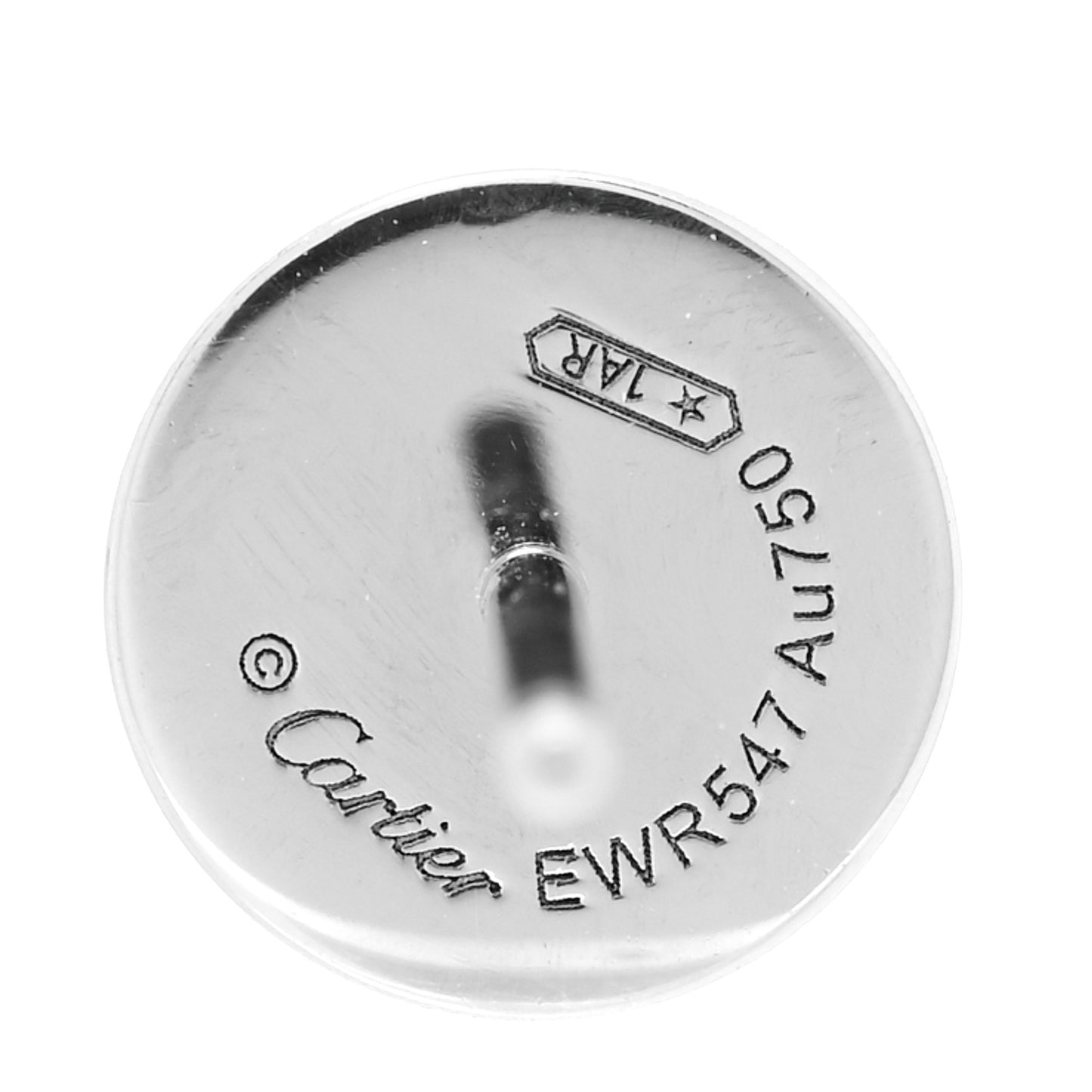 18K White Gold LOVE Earrings