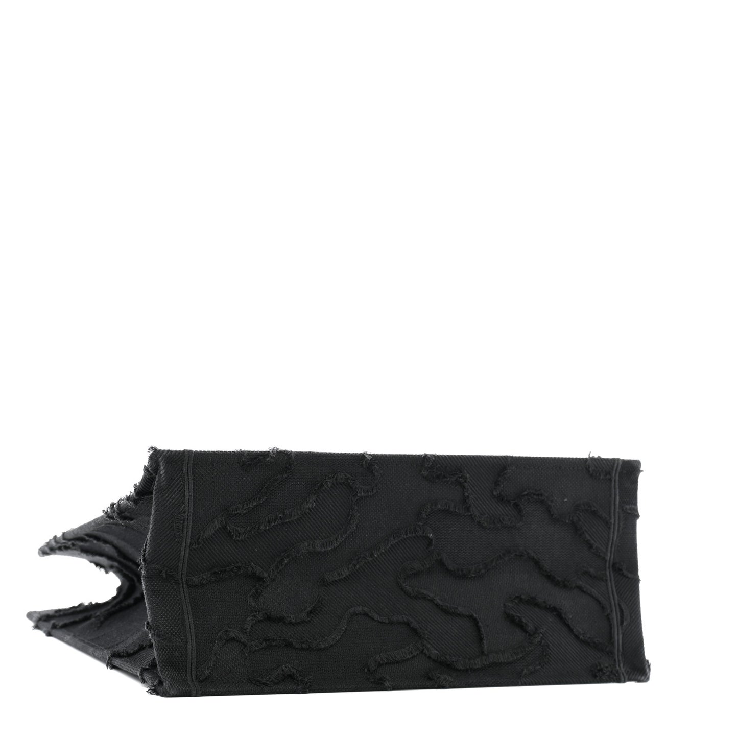 Canvas Embroidered Camouflage Book Tote Black