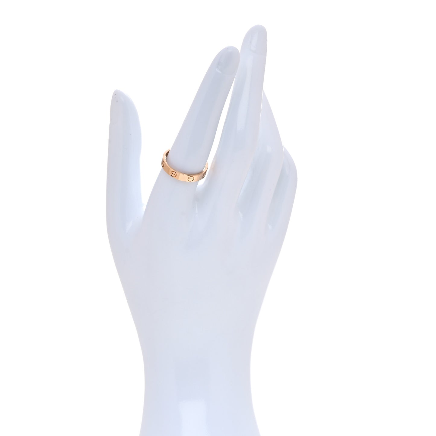 18K Pink Gold 3.5mm LOVE Wedding Band Ring 56 7.75