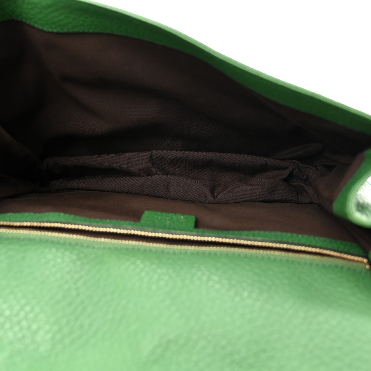 Pebbled Calfskin Web Blondie Hobo Green