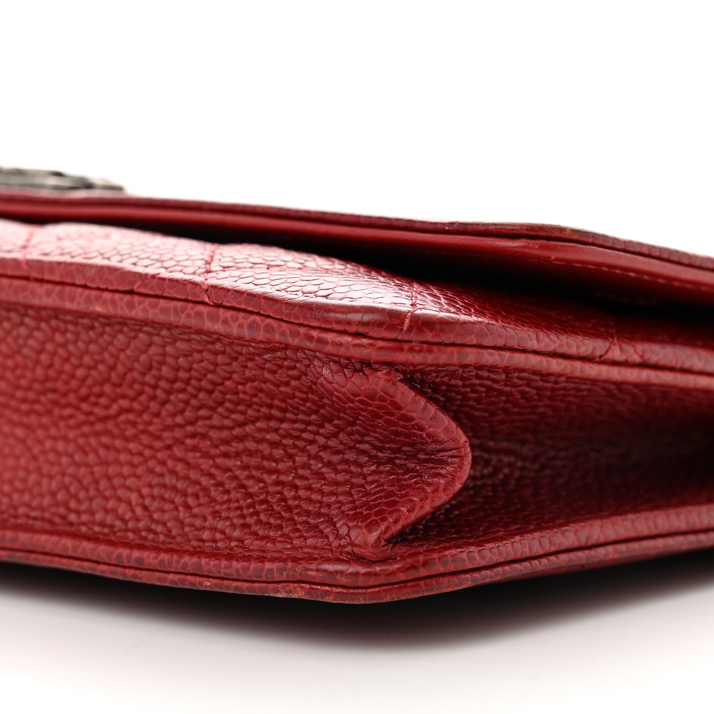 Caviar Quilted Boy Wallet On Chain WOC Red