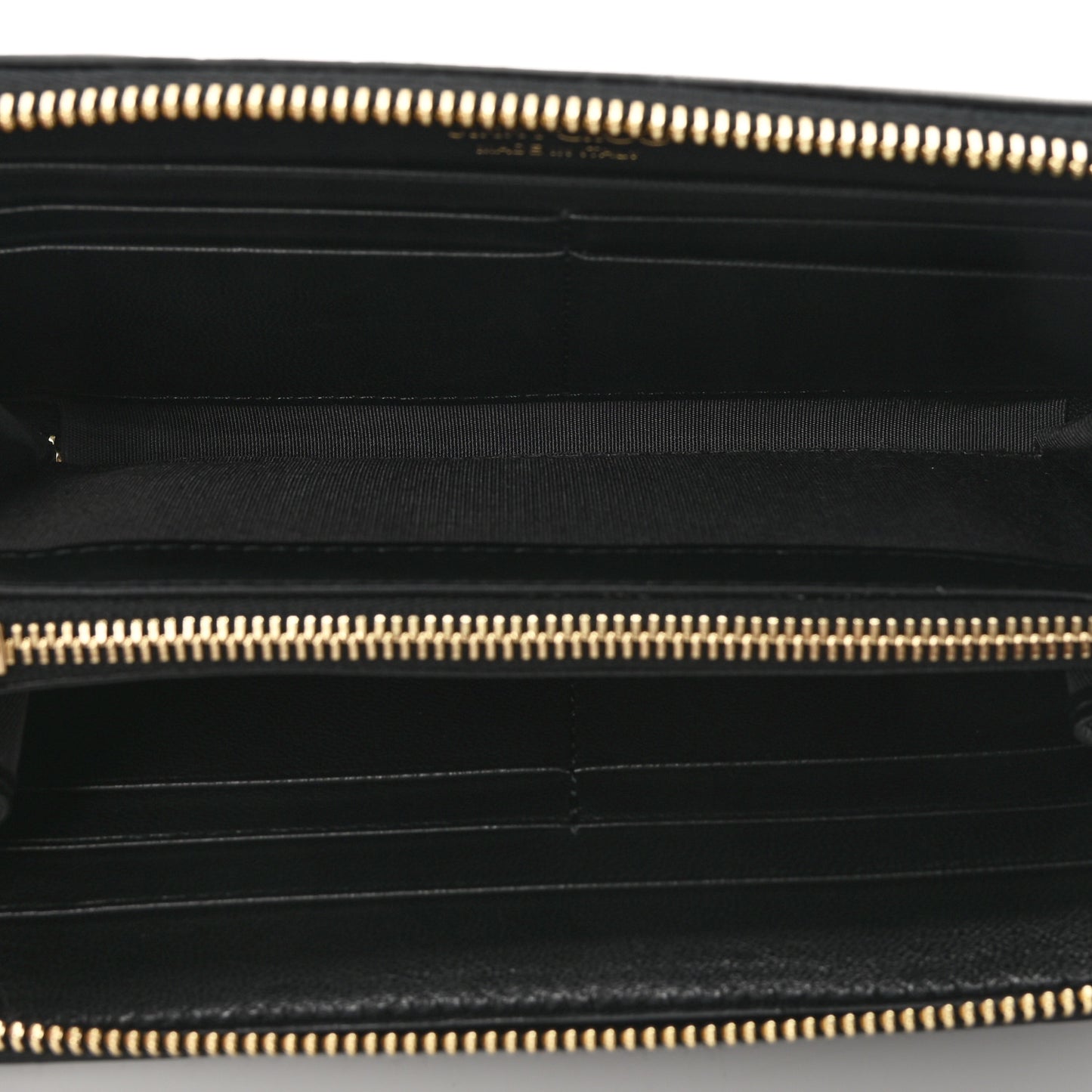 Nappa Quilted Pippa Zip Around Wallet Black