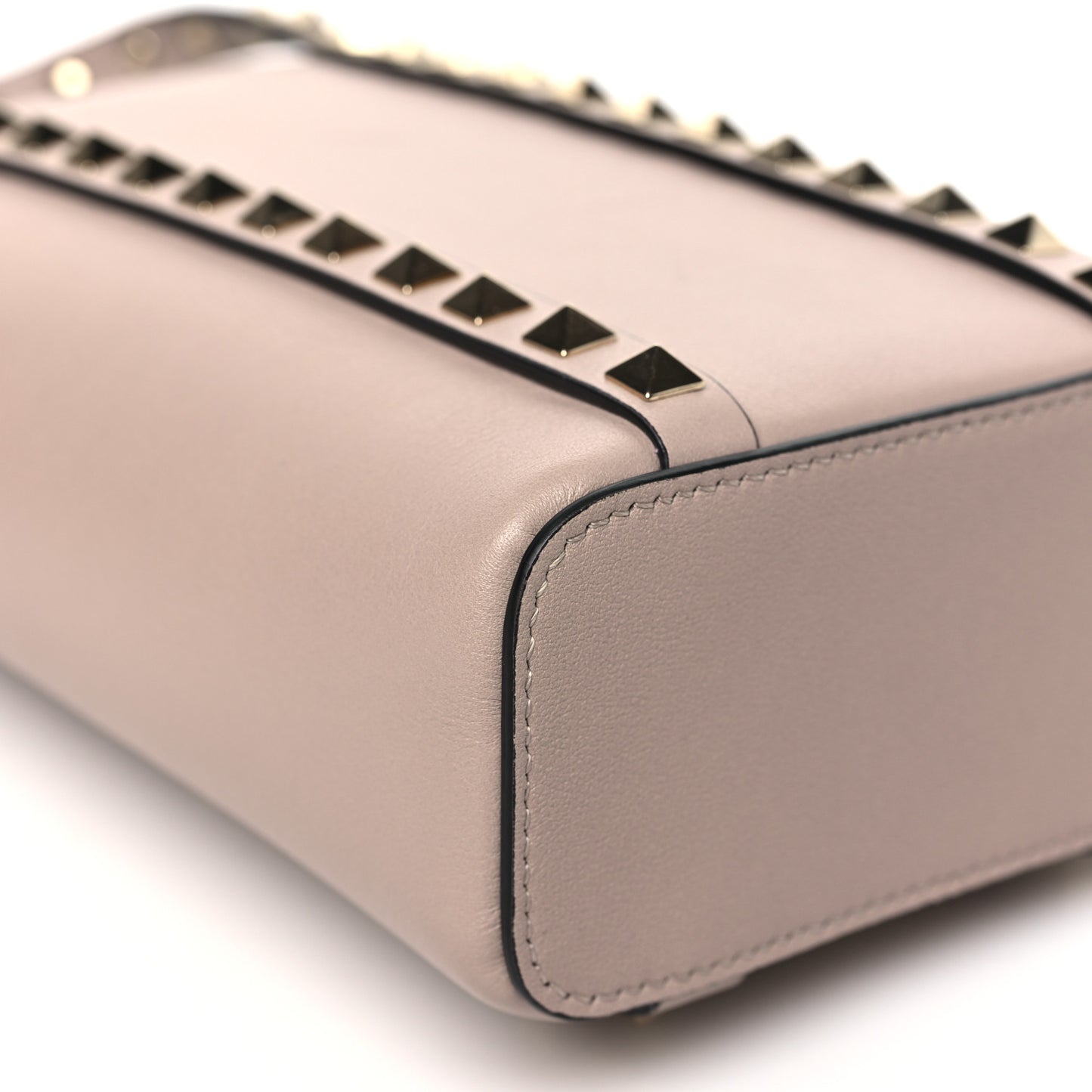 Calfskin Rockstud North-South Crossbody Bag Poudre