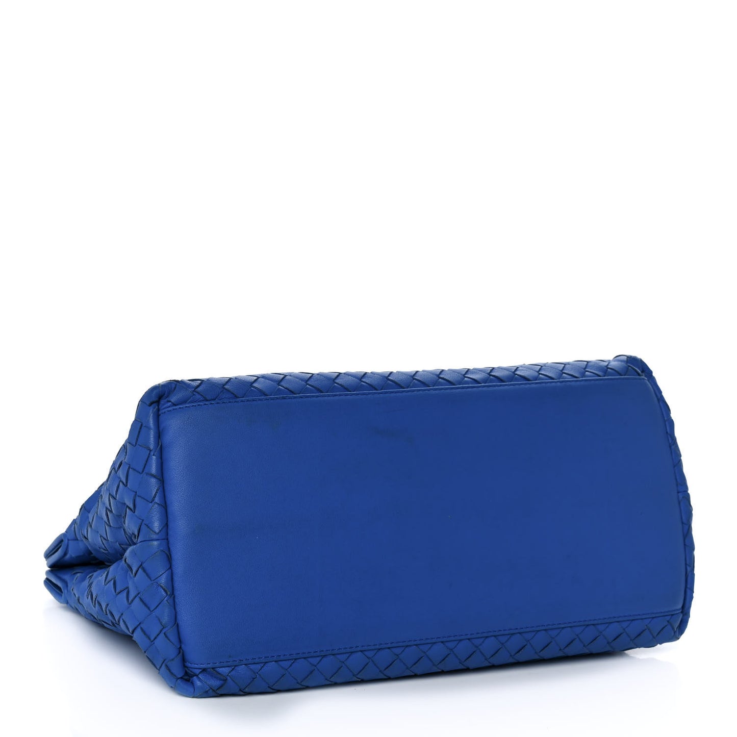 Nappa Intrecciato Small Accordion Tote Blue