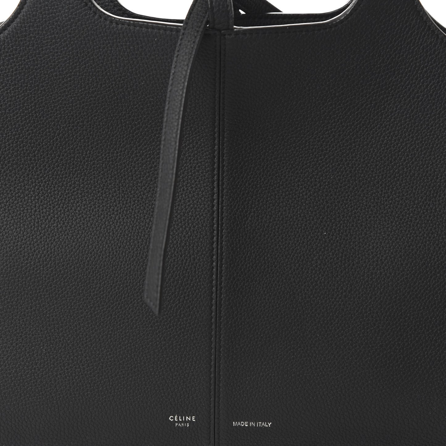 Baby Grained Calfskin Small Tri-Fold Bag Black