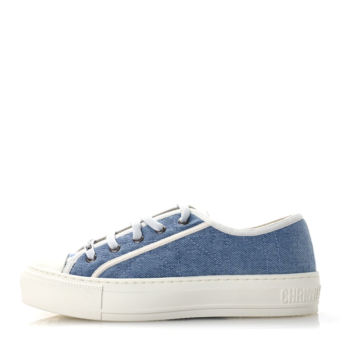 Denim Cannage Walk'N'Dior Low Top Sneakers 36 Dynamic Blue