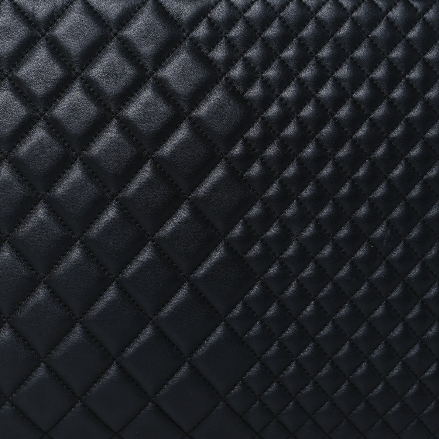 Lambskin Bi Quilted Large Cosmetic Case Black