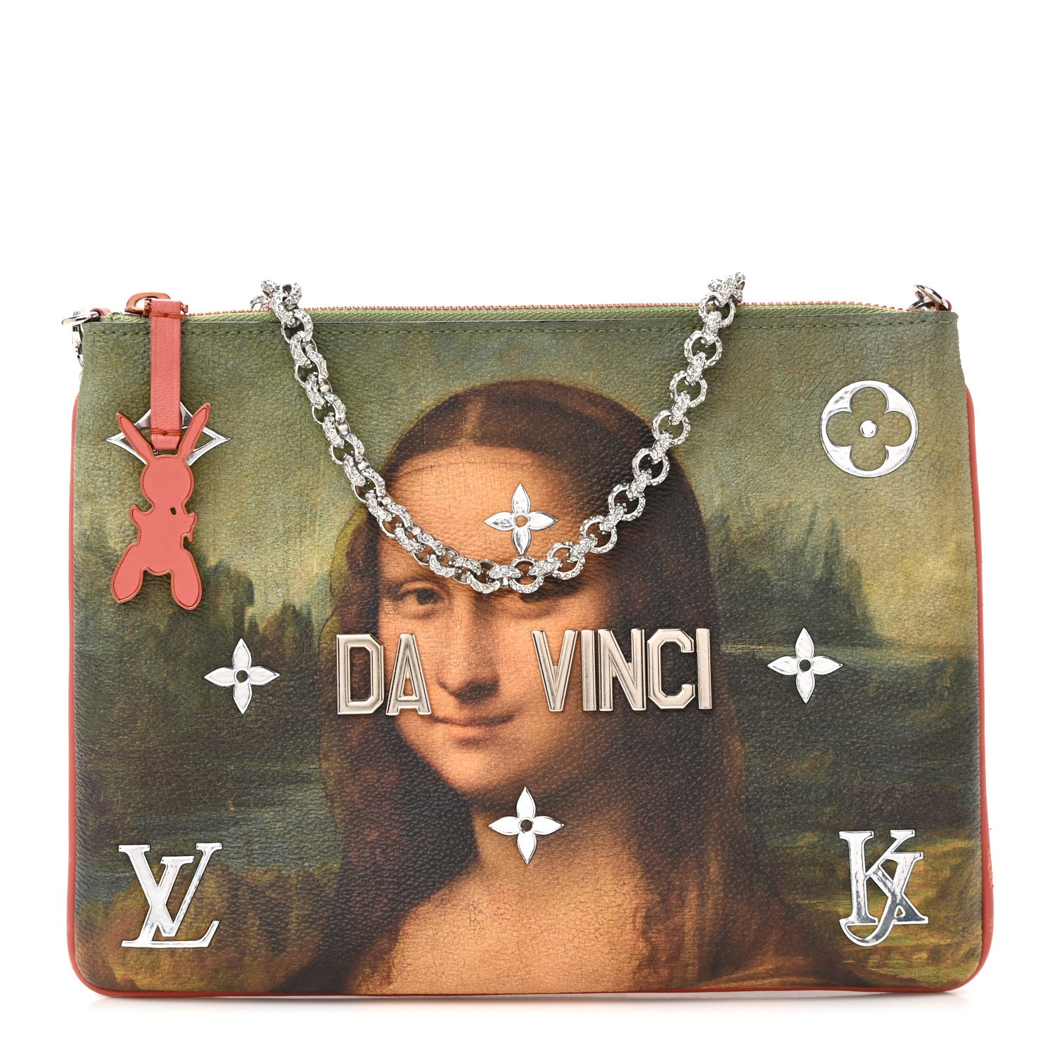 Louis Vuitton Masters Da Vinci Pochette Clutch Corail 1832873