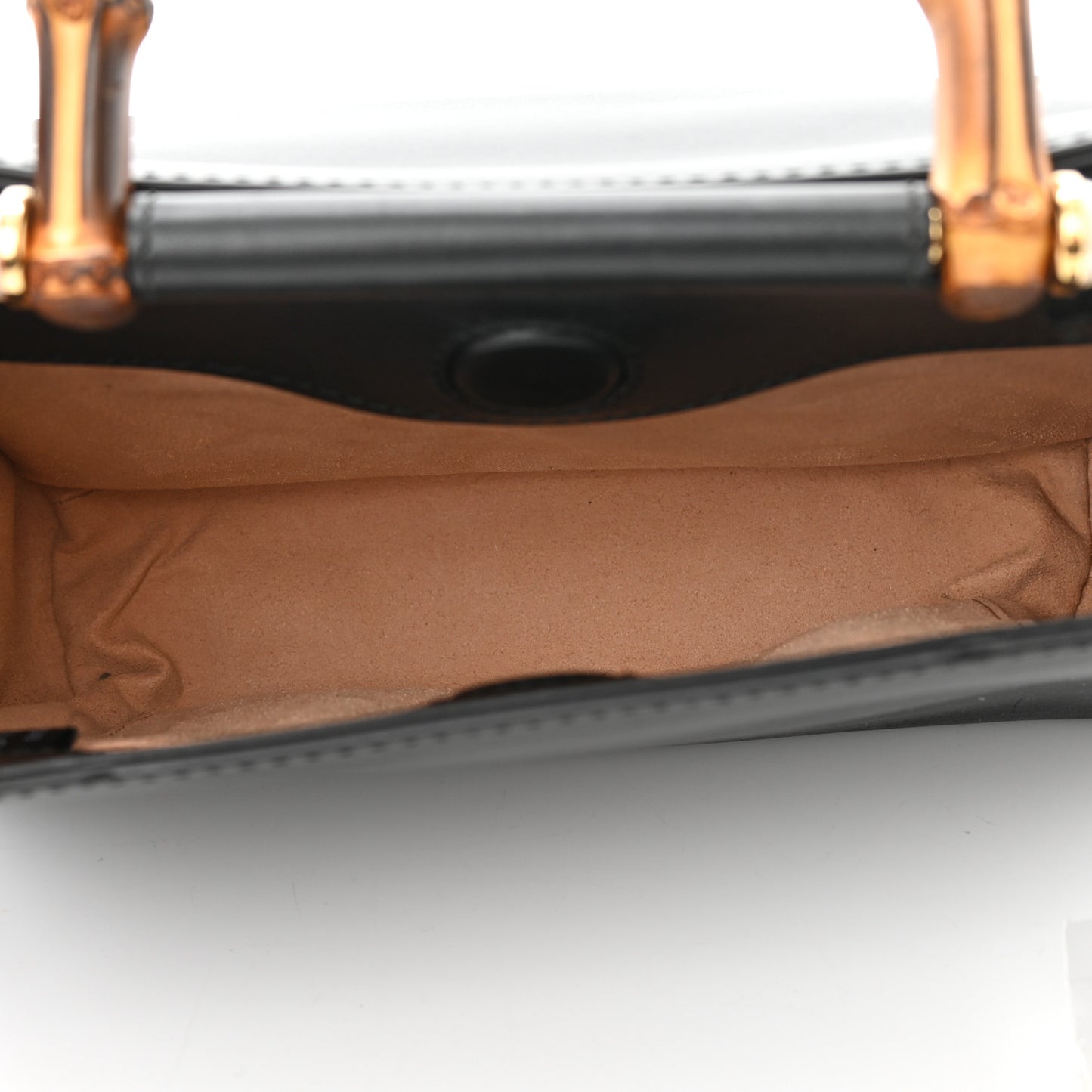 Nappa Bamboo Web Mini Nymphaea Top Handle Bag Black