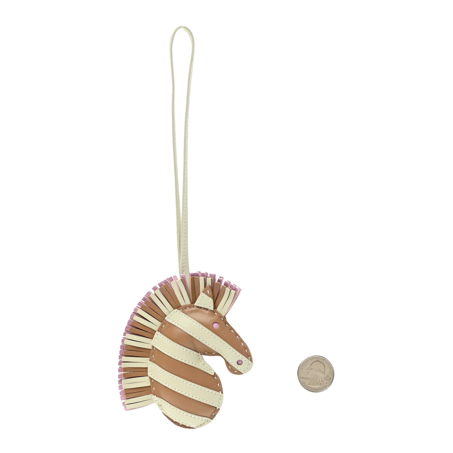 Milo Lambskin Geegee Savannah Bag Charm Craie Sesame Mauve Sylvestre