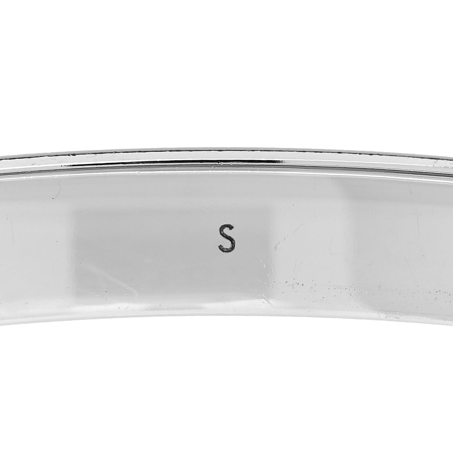 Brass Palladium Plated Nanogram Cuff S Silver
