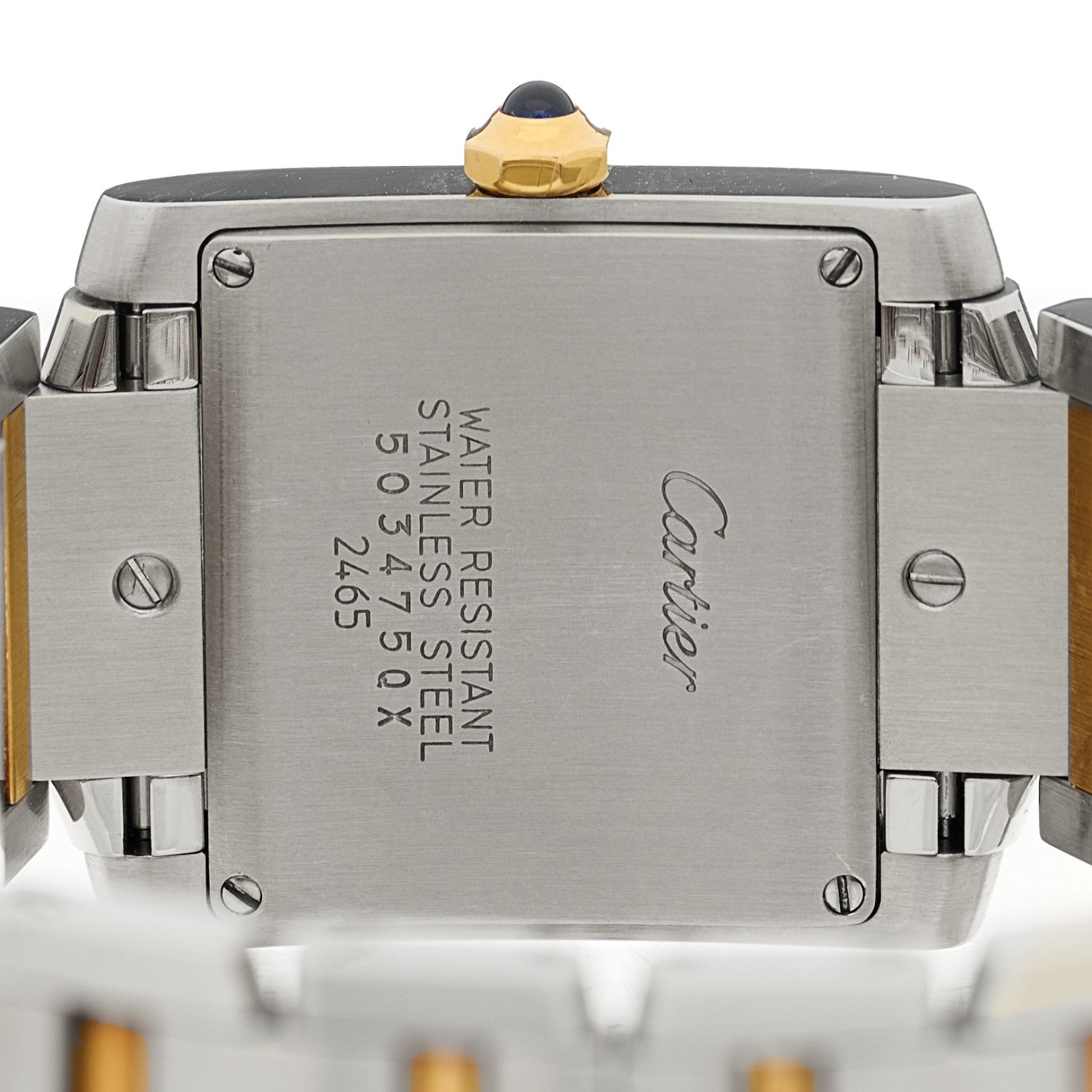 Cartier Stainless Steel 18K Yellow Gold 25mm Tank Francaise Quartz Watch 4 of 4