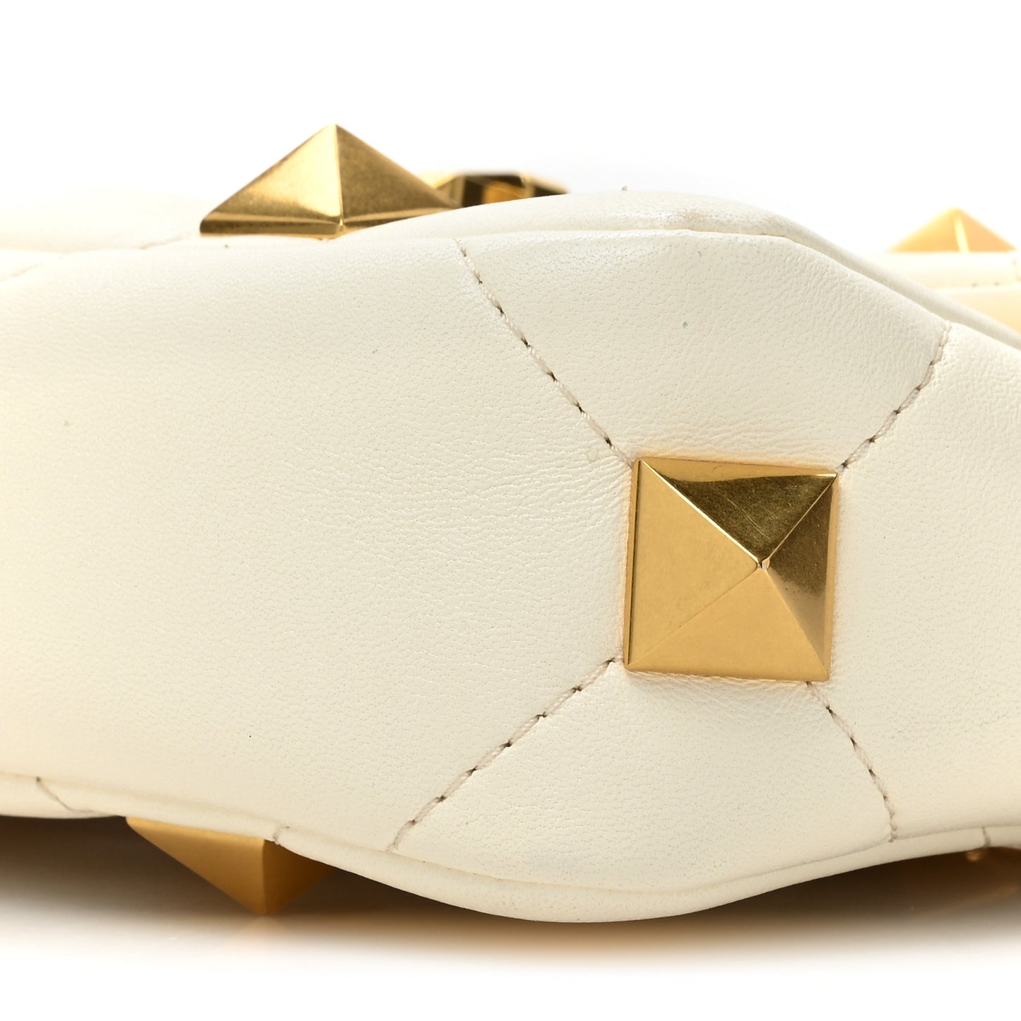Nappa Small Roman Stud Shoulder Bag White