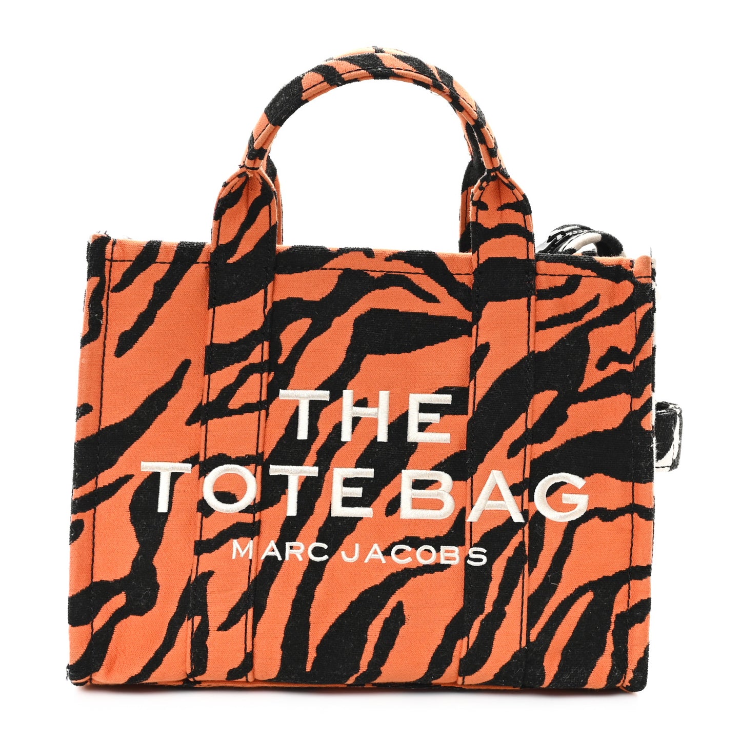 Cotton Canvas Zebra Tiger Print Medium The Traveler Tote Bag