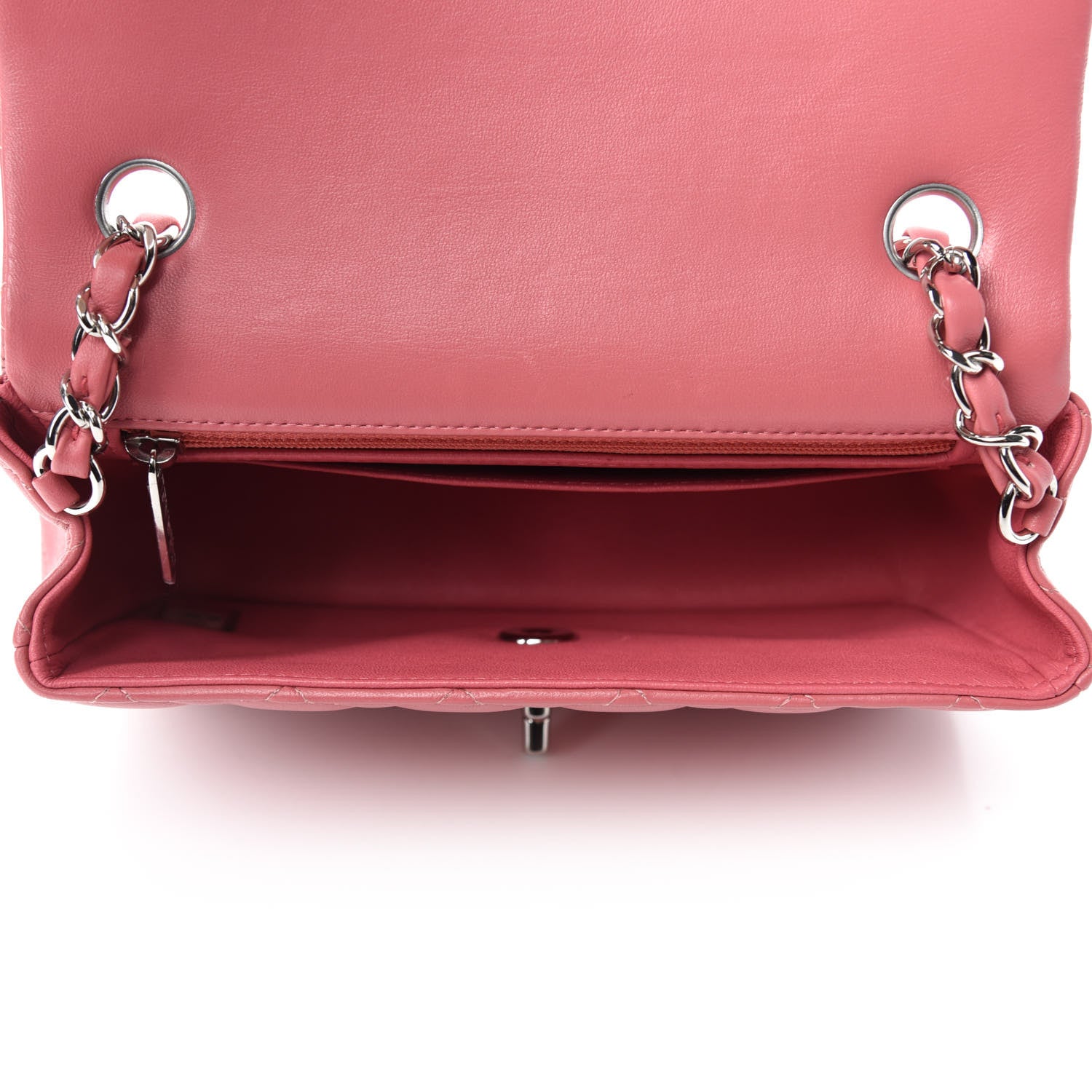 Chanel Lambskin Quilted Mini Rectangular Flap Pink 5 of 11