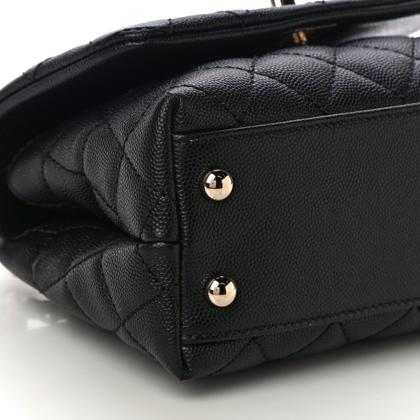 Caviar Quilted Extra Mini Coco Handle Flap Black